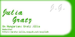 julia gratz business card
